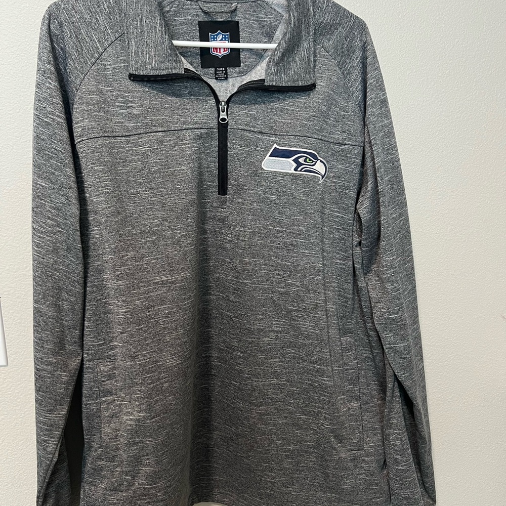 NFL Gray Quarter-Zip Pullover